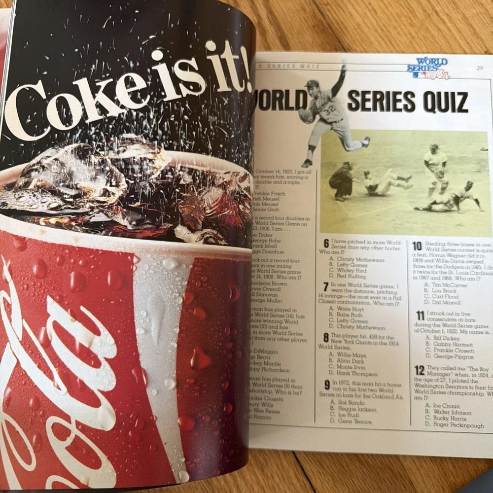 1984 Baseball World Series Program Featuring the Detroit Tigers & the KC Royals